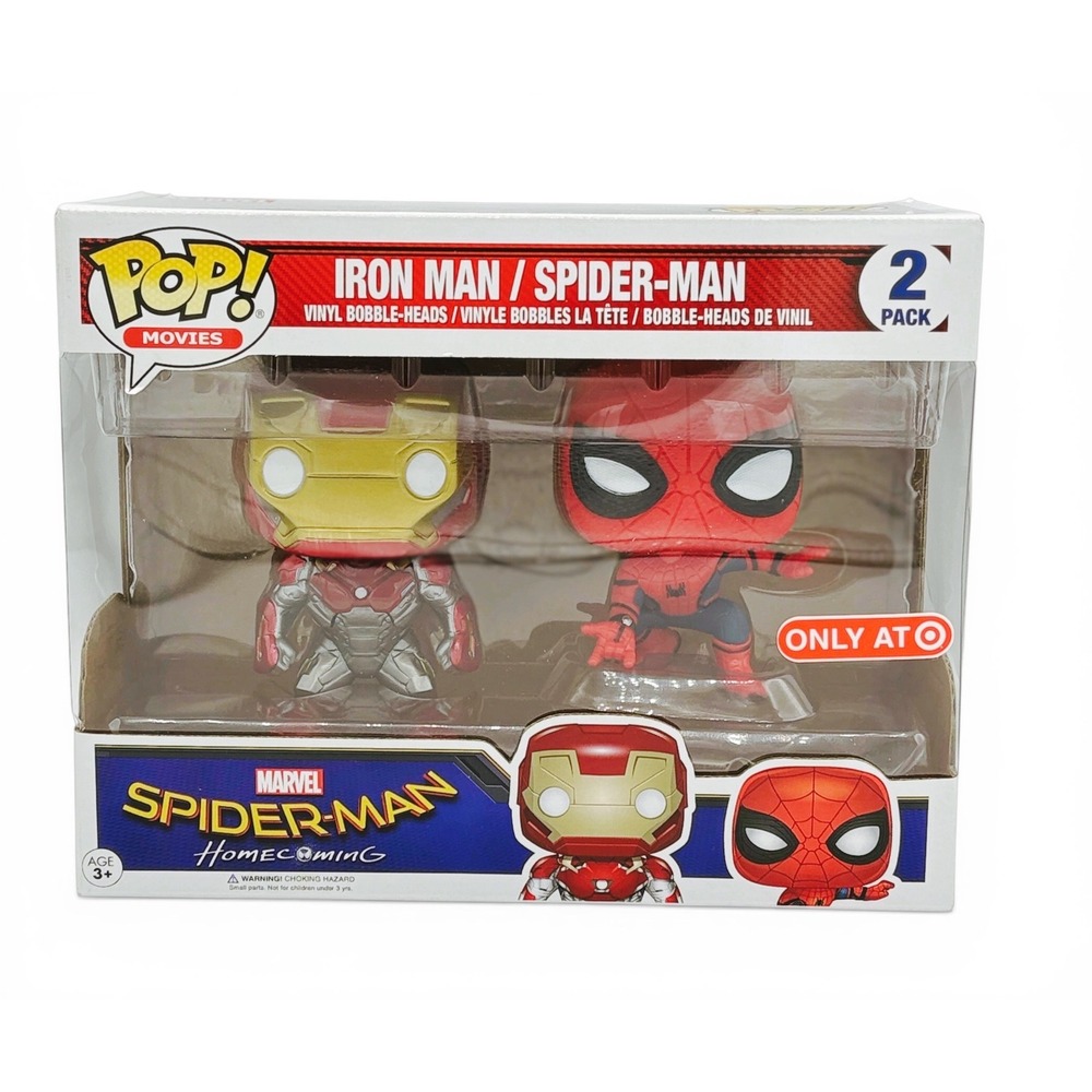 Funko Pop Marvel‎ Spider-Man Homecoming Iron Man 2 Pack Target Exclusive Set Box